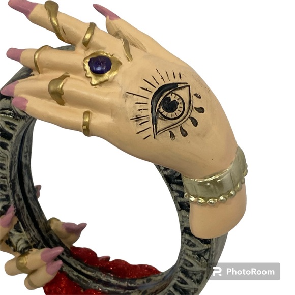 Fortune teller mirror with red roses oddity hallows Eve - Picture 2 of 12